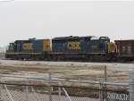 CSX 2290 CSX 6484 pull out East, throw some switches & starts to head back West to couple up with other Hoppers & Gondolas